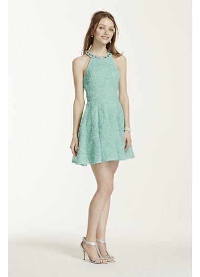 Short Ballgown Halter Cocktail and Party Dress - Trixxi