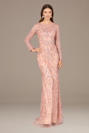 Picture of Lara High Neck Long Sleeve Embroidered Dress