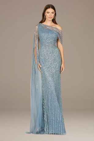 Picture of Lara Asymmetrical Off-the-Shoulder Mermaid Dress