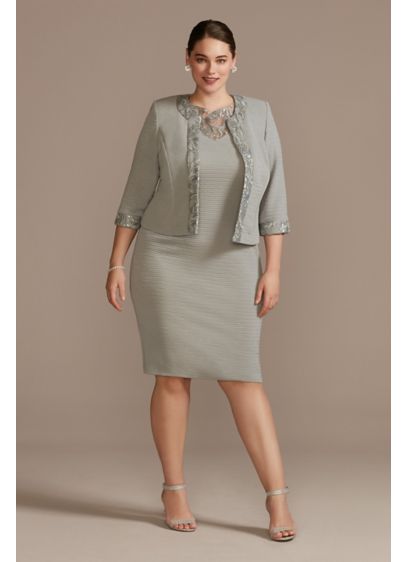 Short Sheath Jacket Cocktail and Party Dress - Le Bos