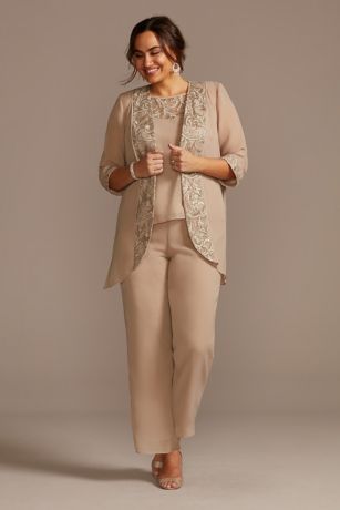 plus size white pant sets