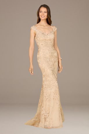 Picture of Lara Embroidered Cap Sleeve Mermaid Dress