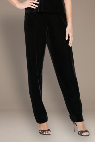 Picture of Pull-On Stretch Velvet Straight Leg Pants