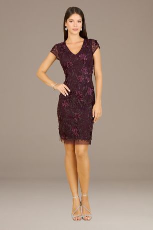 Picture of Lara Embroidered Floral Cap Sleeve Short Dress