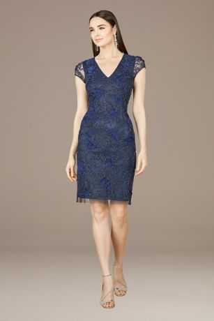 Picture of Lara Embroidered Floral Cap Sleeve Short Dress