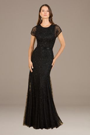 Picture of Lara Beaded Mermaid Gown with Cap Sleeves