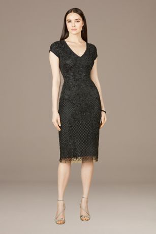 Picture of Lara Beaded Cap Sleeve Midi Dress