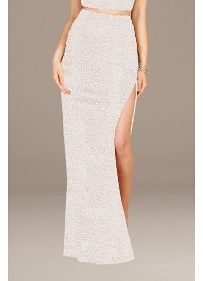 Lara Helena Beaded Separates Maxi Skirt with Slit - When you're feeling dramatic, a skirt with a