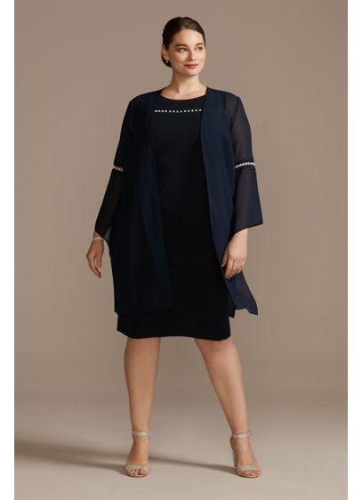 Short Sheath Jacket Cocktail and Party Dress - Le Bos