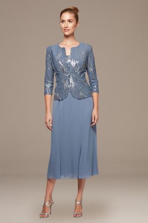 Picture of Petite Sequin Embellished Chiffon Two-Piece Set