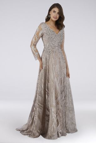 long beaded gown