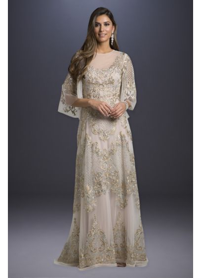 Long A-Line Boho Wedding Dress - Lara