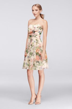 short floral bridesmaid dresses