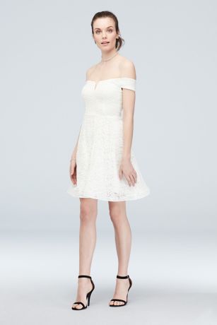 david's bridal off the shoulder lace