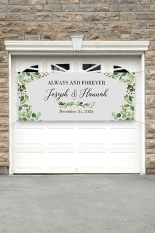 Picture of Laurels of Love Personalized Wedding Banner  20x48