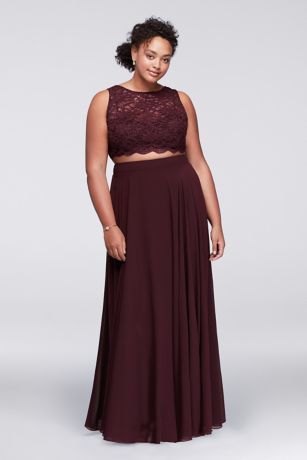 plus size wine bridesmaid dresses