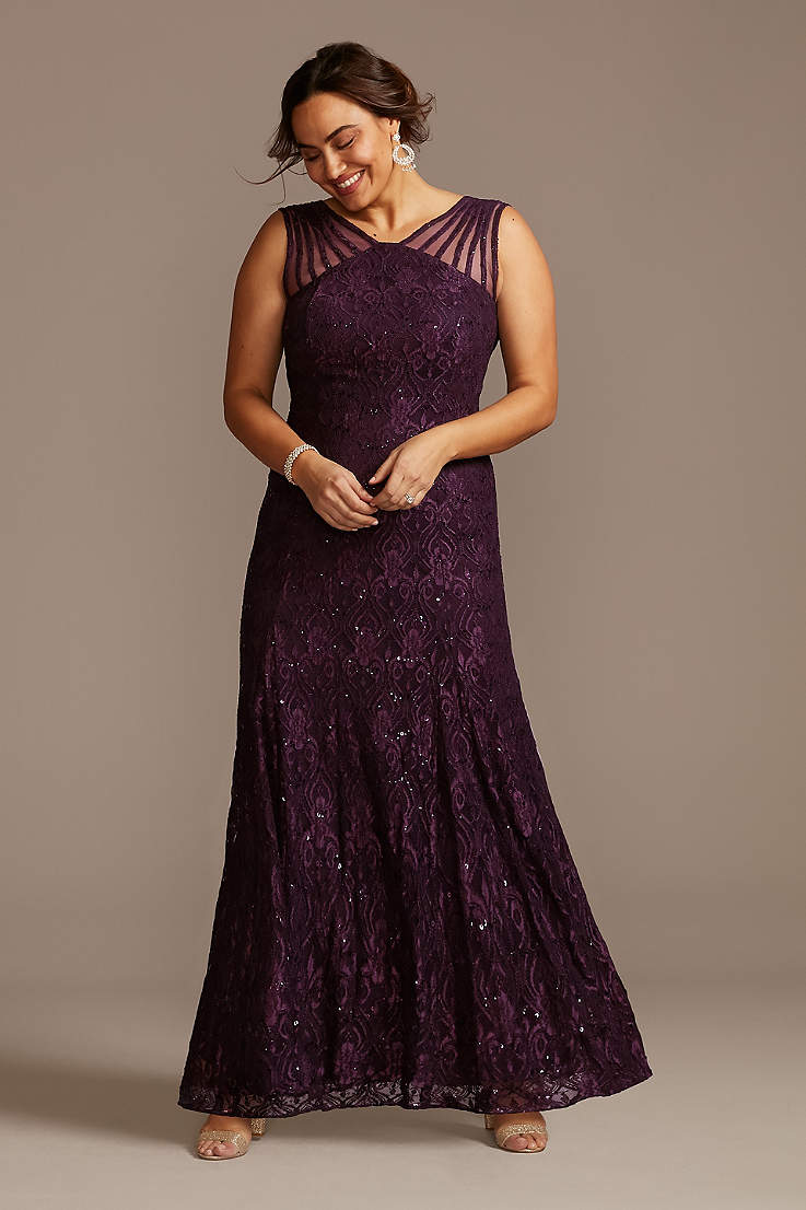 Plus Size Purple Dresses Davids Bridal