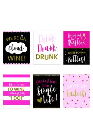 Bachelorette Party Wine Bottle Label Set David S Bridal