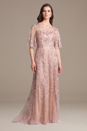 Picture of Lara Embroidered Cape Sleeve Dress