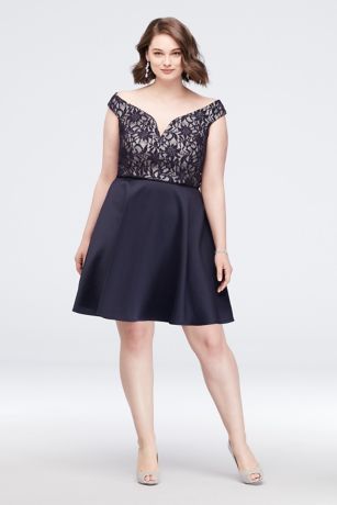 v neck cocktail dress plus size