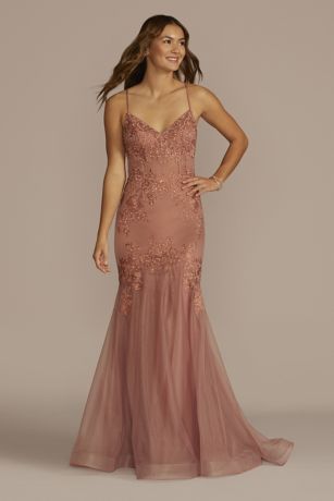 Picture of Embroidered Embellished Mermaid Trumpet Dress