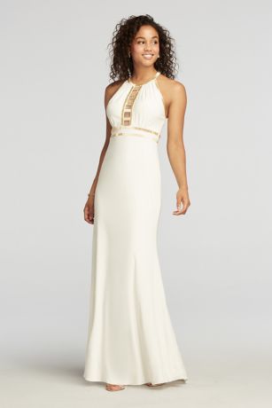 david's bridal white prom dress