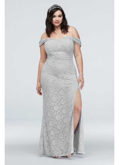 Long Plus Size Wedding Guest Dress With Slit Promgirl