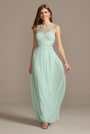 pastel green gown