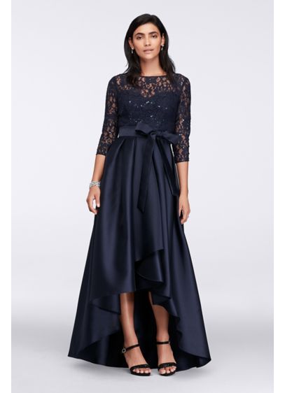High Low Ballgown 3/4 Sleeves Formal Dresses Dress - Ignite
