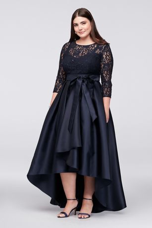 plus size high low evening dresses