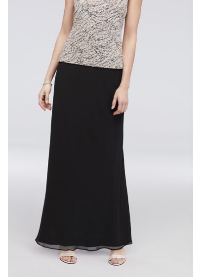 Long Chiffon Skirt with Picot Trim - This long, flowy chiffon skirt will become an