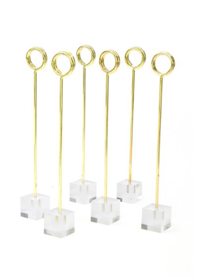 Clear and Gold Table Number Stand Set - It doesn't get any more elegant than this
