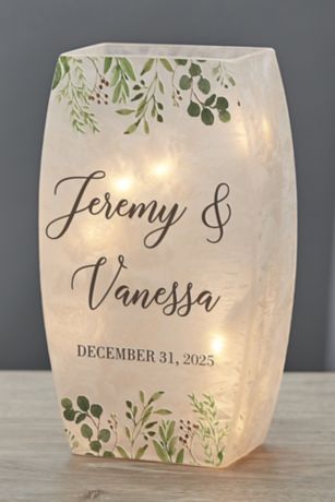 Picture of Personalized Wedding Frosted Shelf Decor- Small