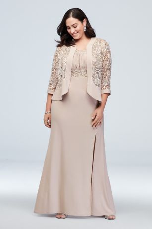 plus size long formal dresses with jackets