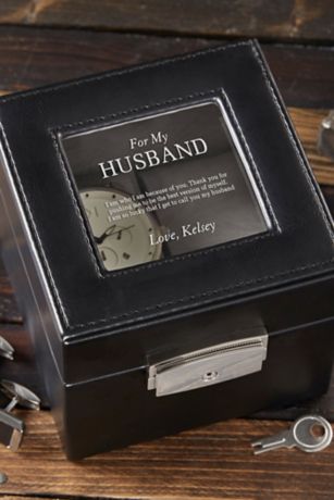 Picture of Personalized Vegan Leather 2 Slot Watch Box