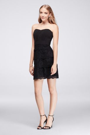 david's bridal black cocktail dress