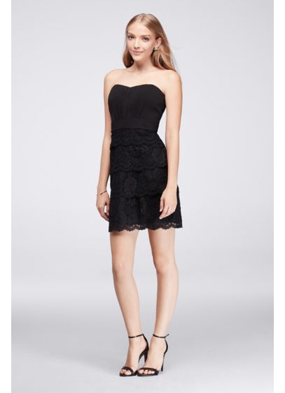 Short Sheath Strapless Cocktail and Party Dress - David's Bridal
