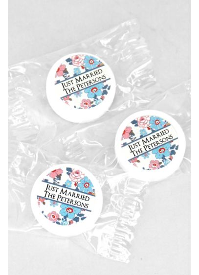 Personalized Floral Pattern Life Savers Mints - These individually wrapped candies with their personalized labels