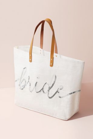 bride tote bag with zipper