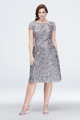 silver a line dress