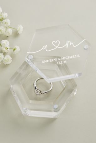 Picture of Drawn Together By Love Acrylic Ring Box