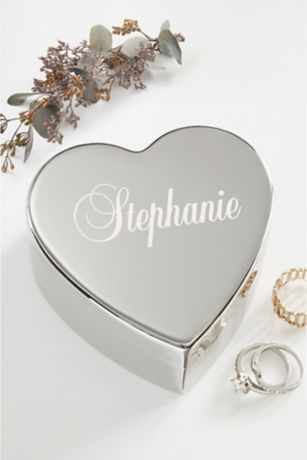 Picture of Reflections Personalized Silver Heart Keepsake Box