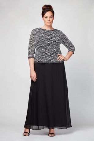 alex evenings tops plus size