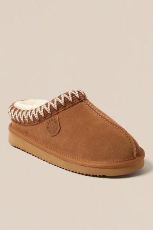 Picture of Greta Genuine Shearling Clogs with Taping