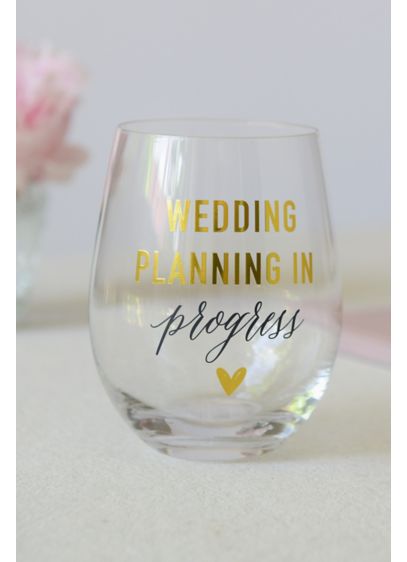 Download Wedding Planning In Progress Stemless Wine Glass | David's ...