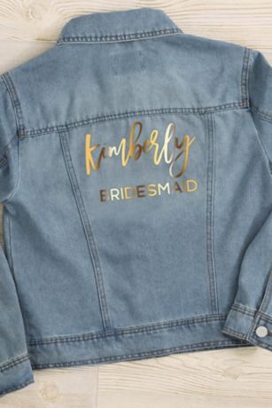 Picture of Metallic Bridal Party Personalized Jean Jacket