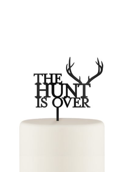  The Hunt  is Over  Cake  Topper  David s Bridal