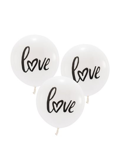 17 Inch White Round Love Balloons Set of - Show everyone that you are in love with