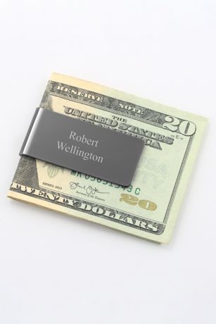 Picture of Engraved Gunmetal Money Clip