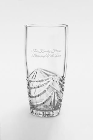 Picture of Engraved Cut Crystal Swag Vase